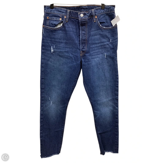 Jeans Straight By Levis In Blue Denim, Size: 16