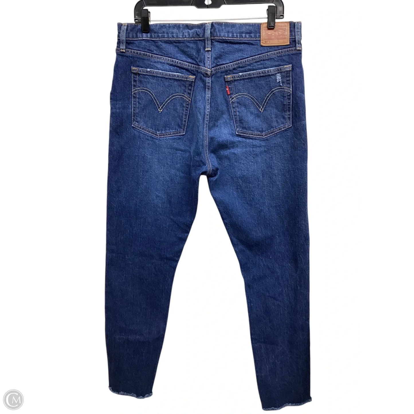 Jeans Straight By Levis In Blue Denim, Size: 16