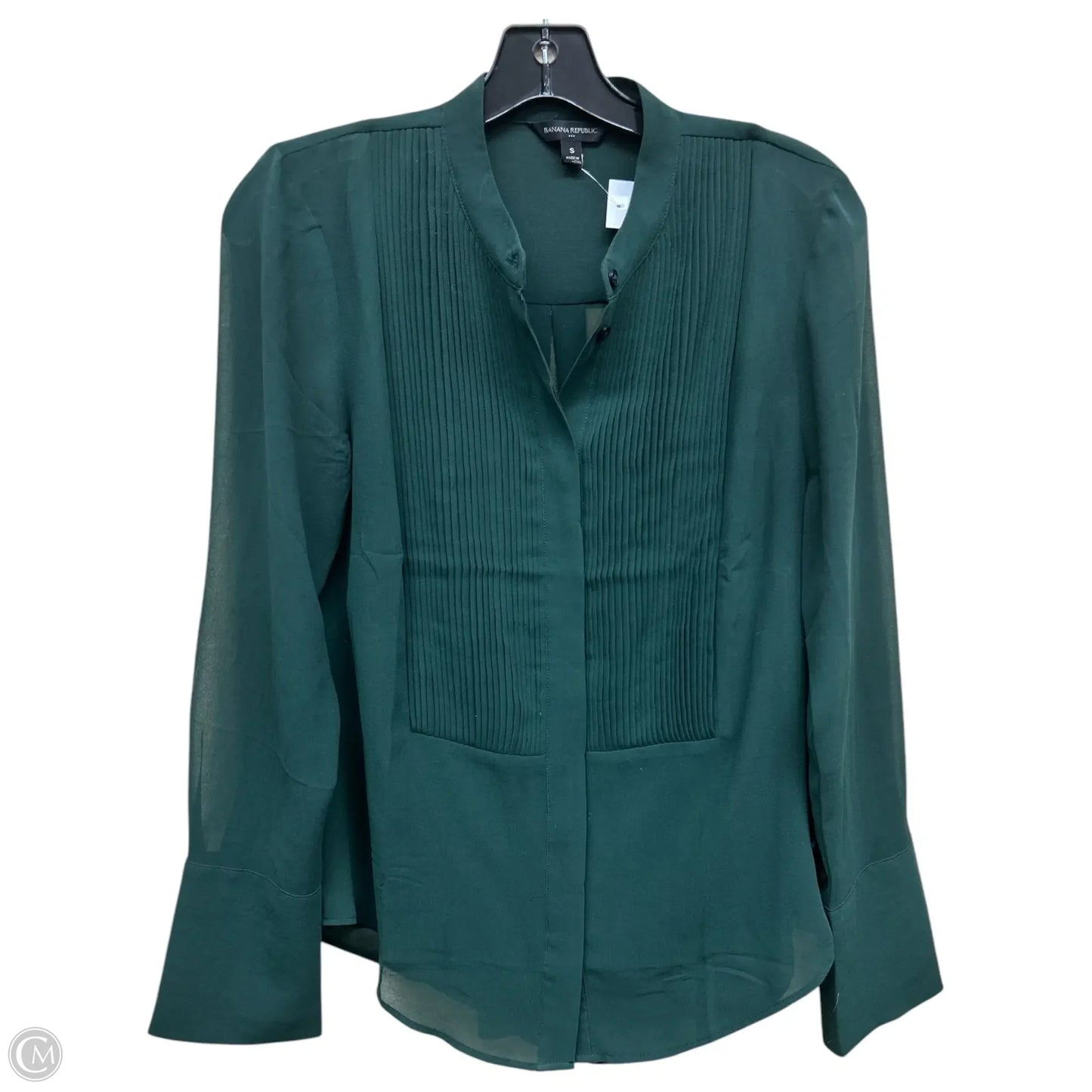 Top Long Sleeve By Banana Republic In Green, Size: S