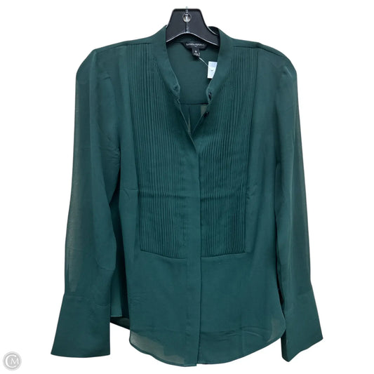 Top Long Sleeve By Banana Republic In Green, Size: S