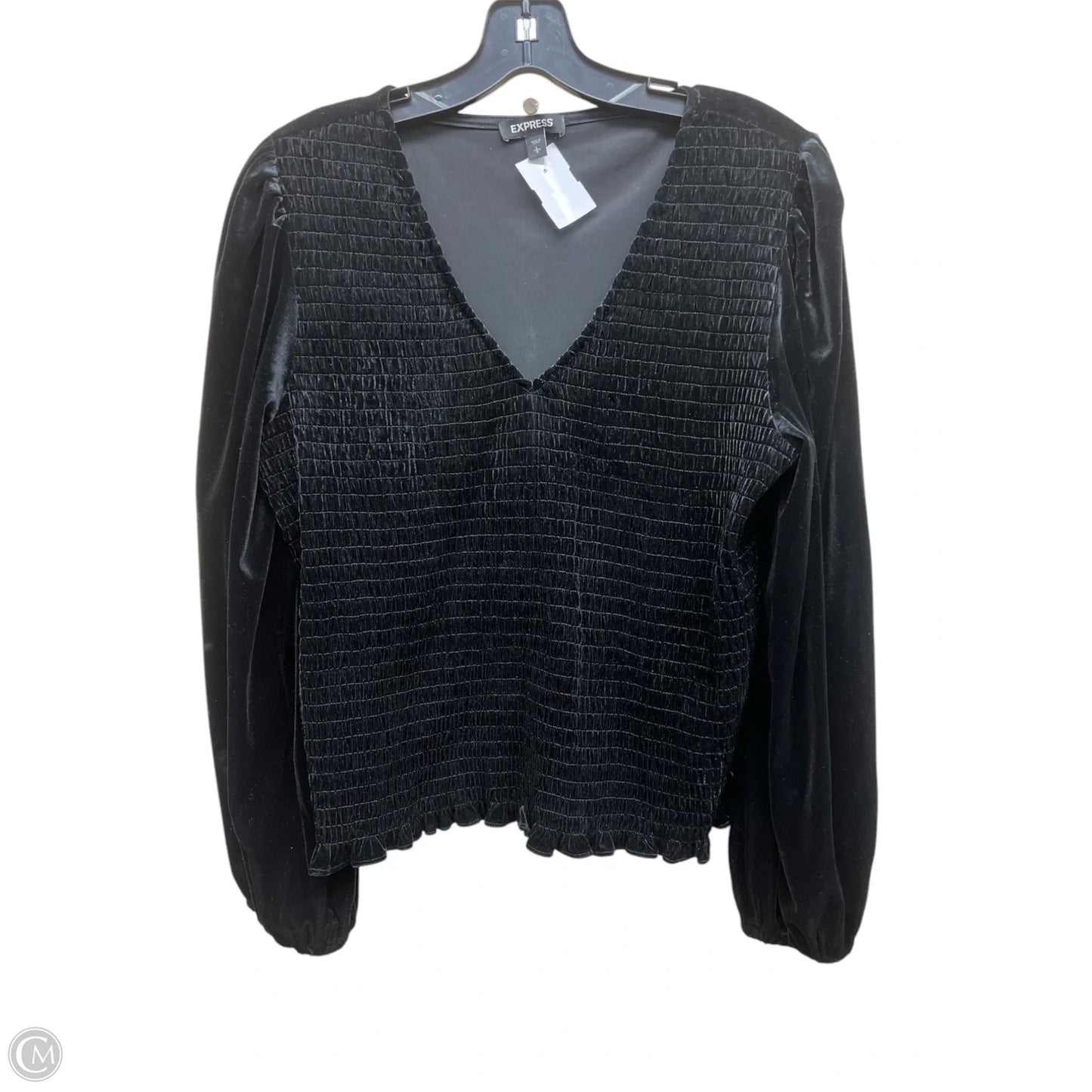 Top Long Sleeve By Express In Black, Size: L