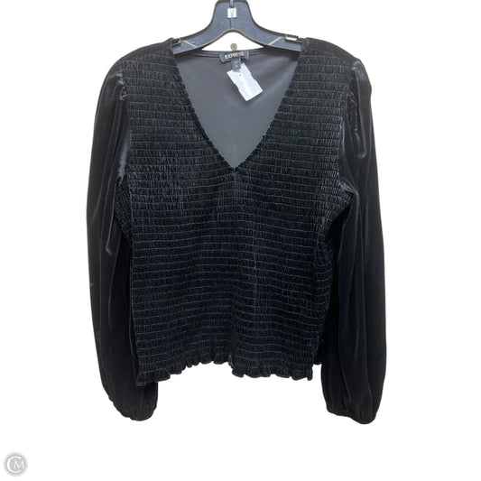 Top Long Sleeve By Express In Black, Size: L