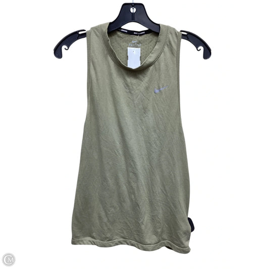 Athletic Tank Top By Nike In Green, Size: M