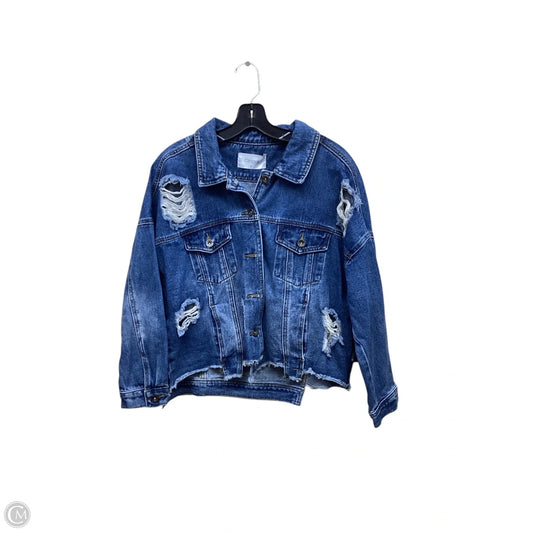 Jacket Denim By Clothes Mentor In Blue Denim, Size: S