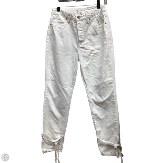 Jeans Straight By Good American In White Denim, Size: 6