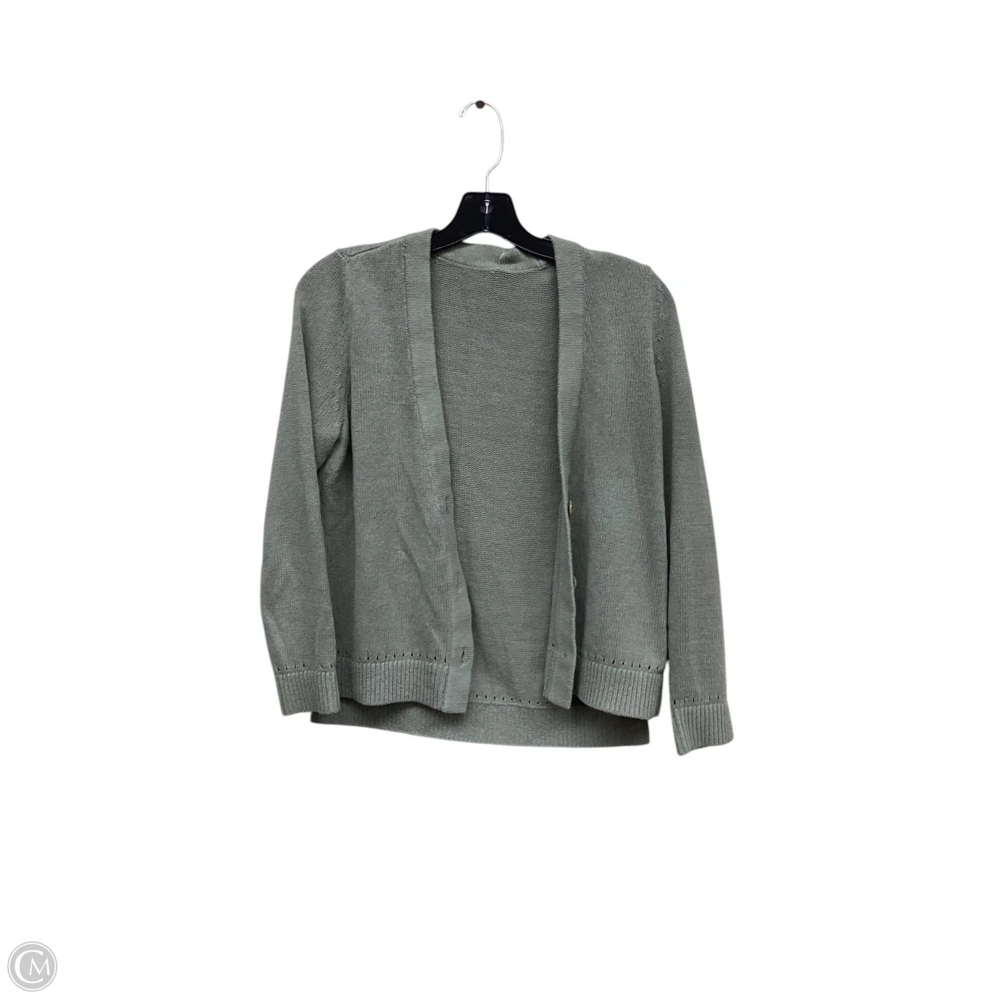 Sweater Cardigan By Clothes Mentor In Green