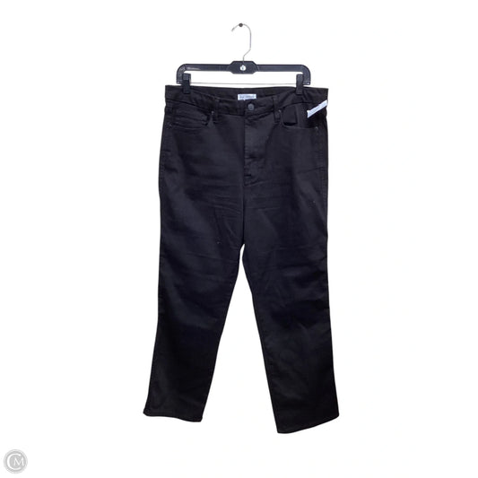 Jeans Straight By Good American In Black, Size: 14