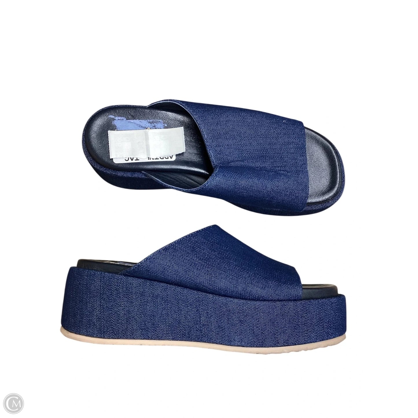 Shoes Heels Platform By Clothes Mentor In Blue Denim, Size: 6