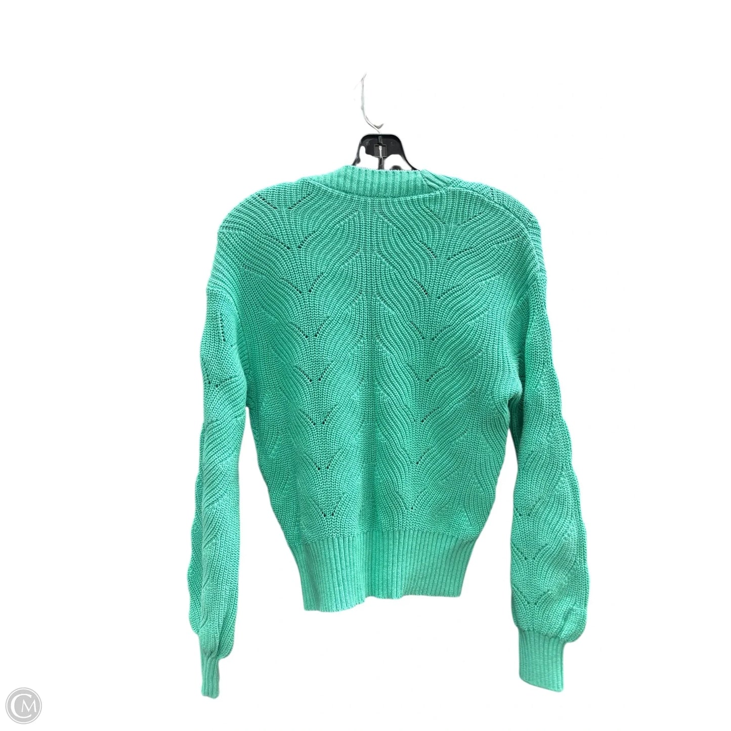 Sweater Cardigan By Loft In Green, Size: S