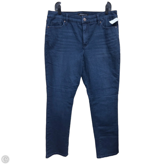 Jeans Straight By Bandolino In Blue Denim, Size: 16