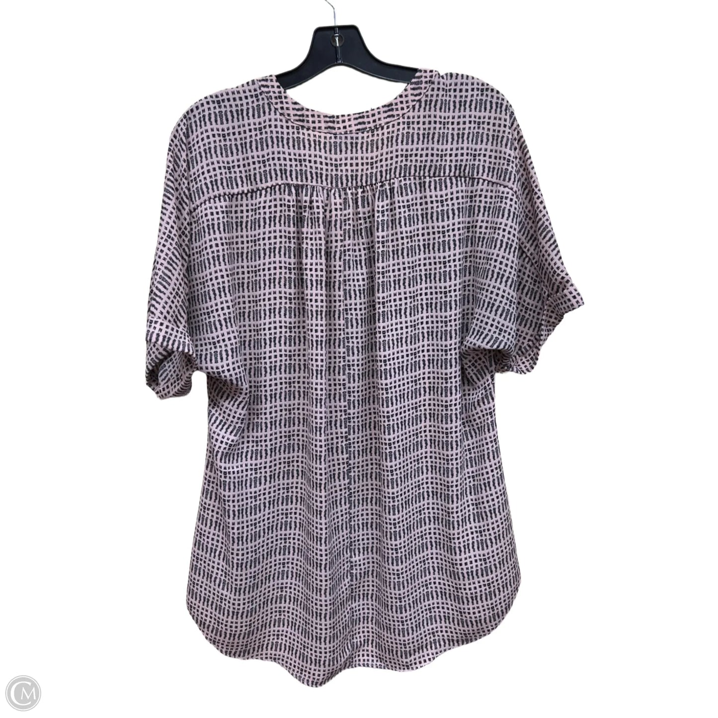 Top Short Sleeve By Worthington In Black & Pink, Size: Xl