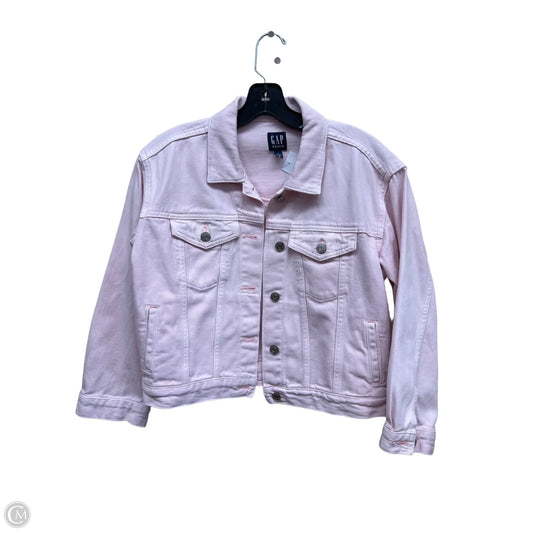 Jacket Denim By Gap In Pink, Size: M