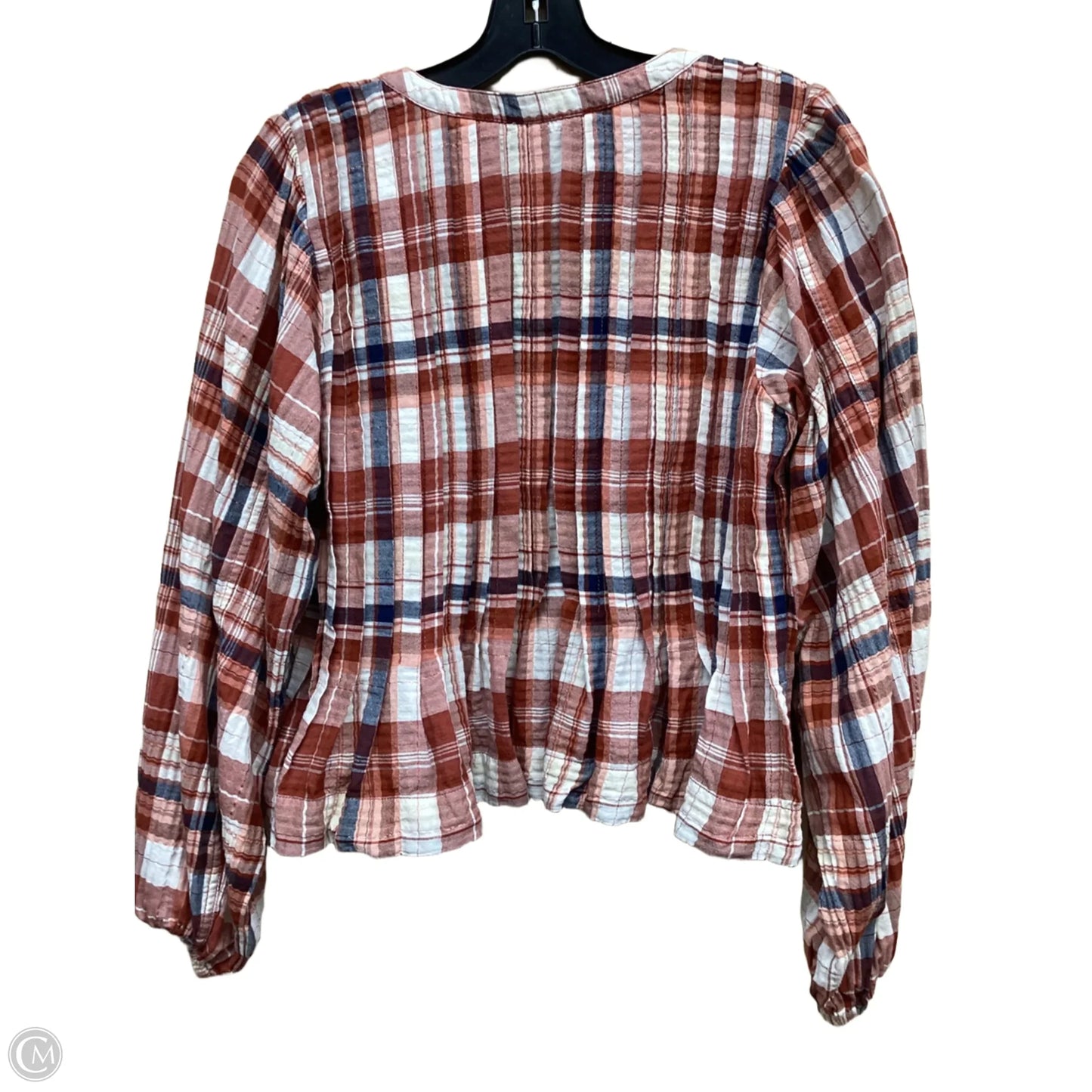 Top Long Sleeve By Pilcro In Plaid Pattern, Size: Medium