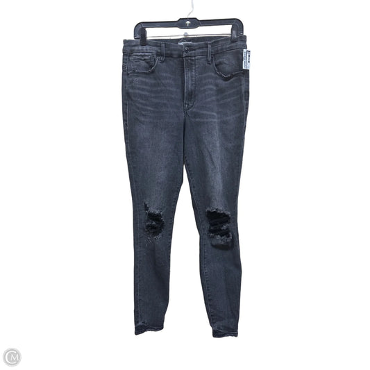 Jeans Straight By Good American In Black Denim, Size: 12