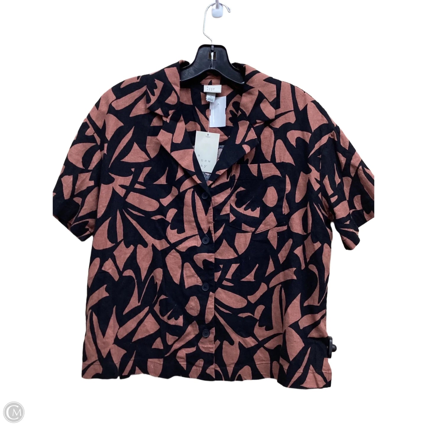 Top Short Sleeve By A New Day In Black & Brown, Size: S