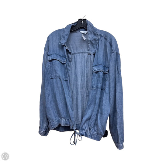 Top Long Sleeve By Time And Tru In Blue Denim, Size: L