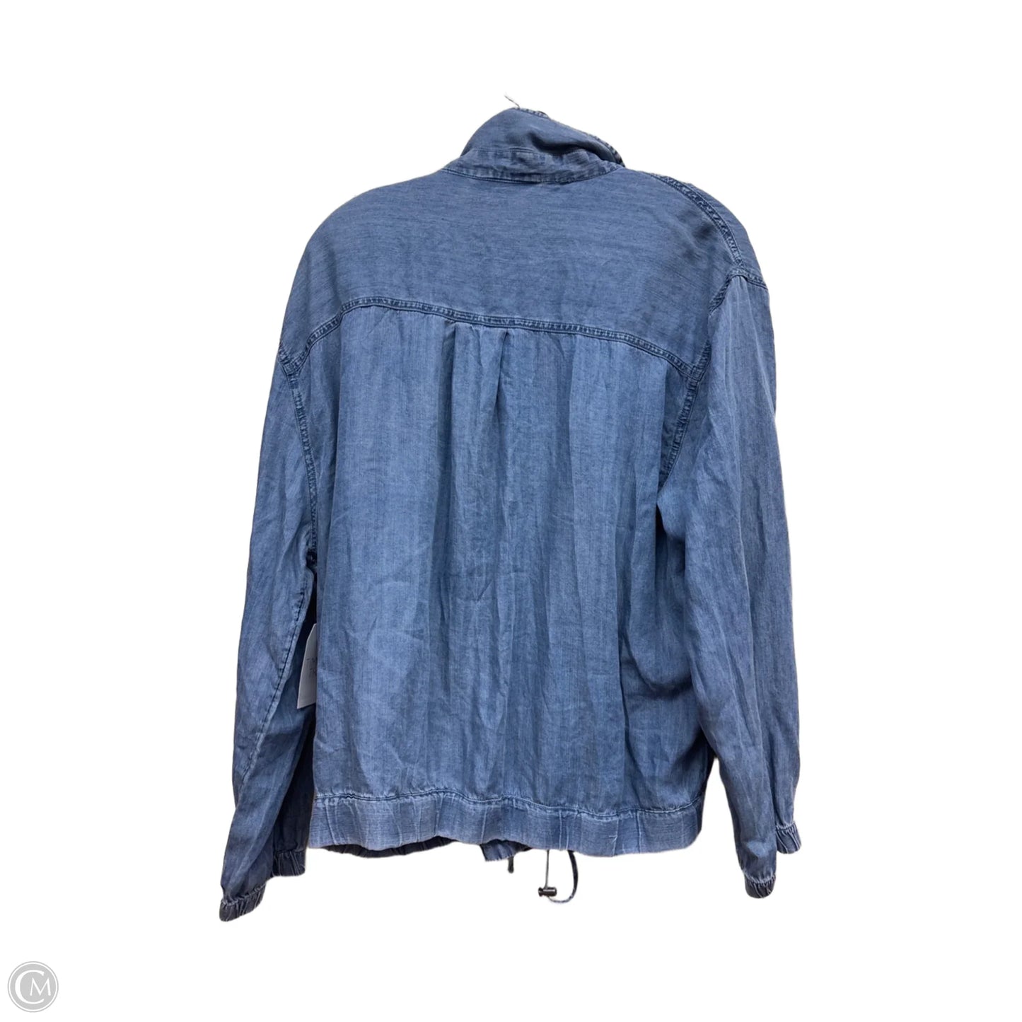 Top Long Sleeve By Time And Tru In Blue Denim, Size: L