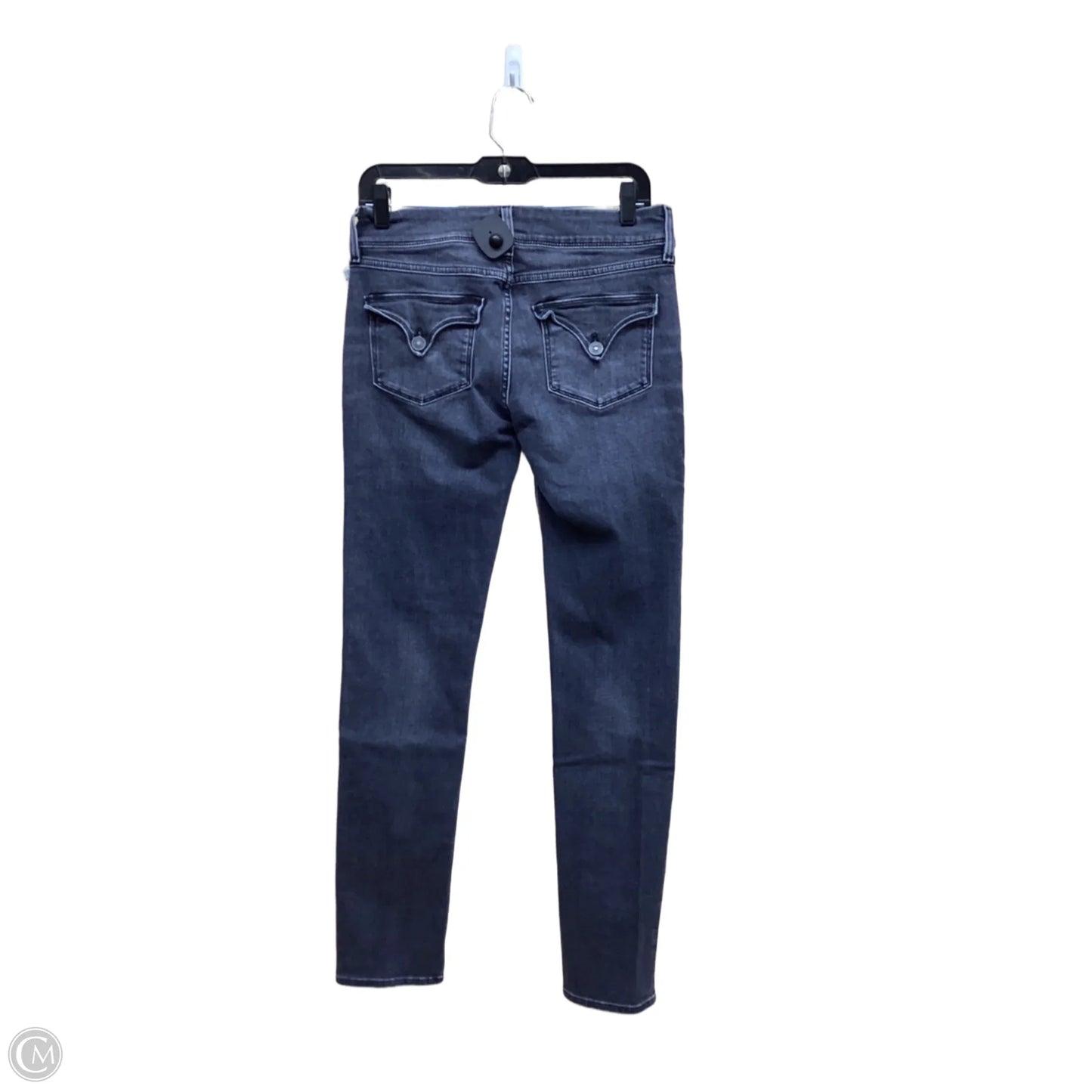 Jeans Skinny By Hudson In Black Denim, Size: 6