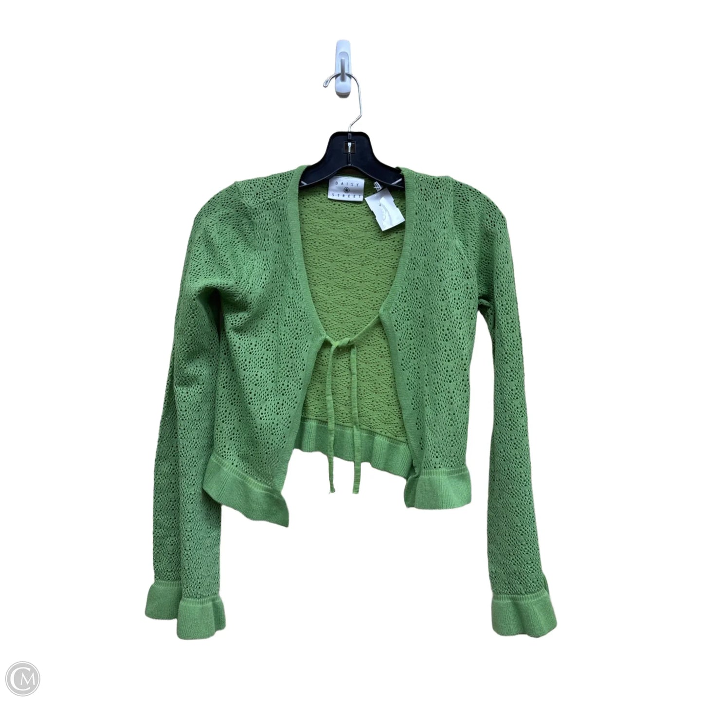 Sweater Cardigan By Clothes Mentor In Green, Size: S