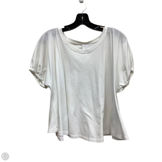Top Short Sleeve By Anthropologie In White, Size: S