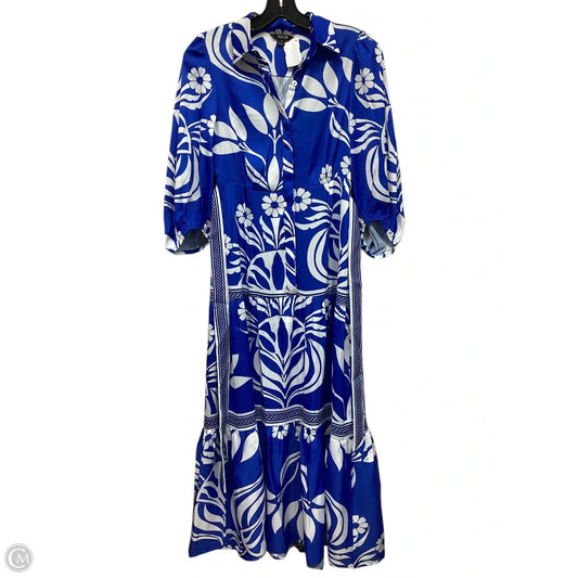 Dress Casual Maxi By Clothes Mentor In Blue & White, Size: Xs