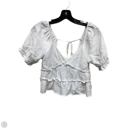 Top Short Sleeve By Clothes Mentor In White, Size: S