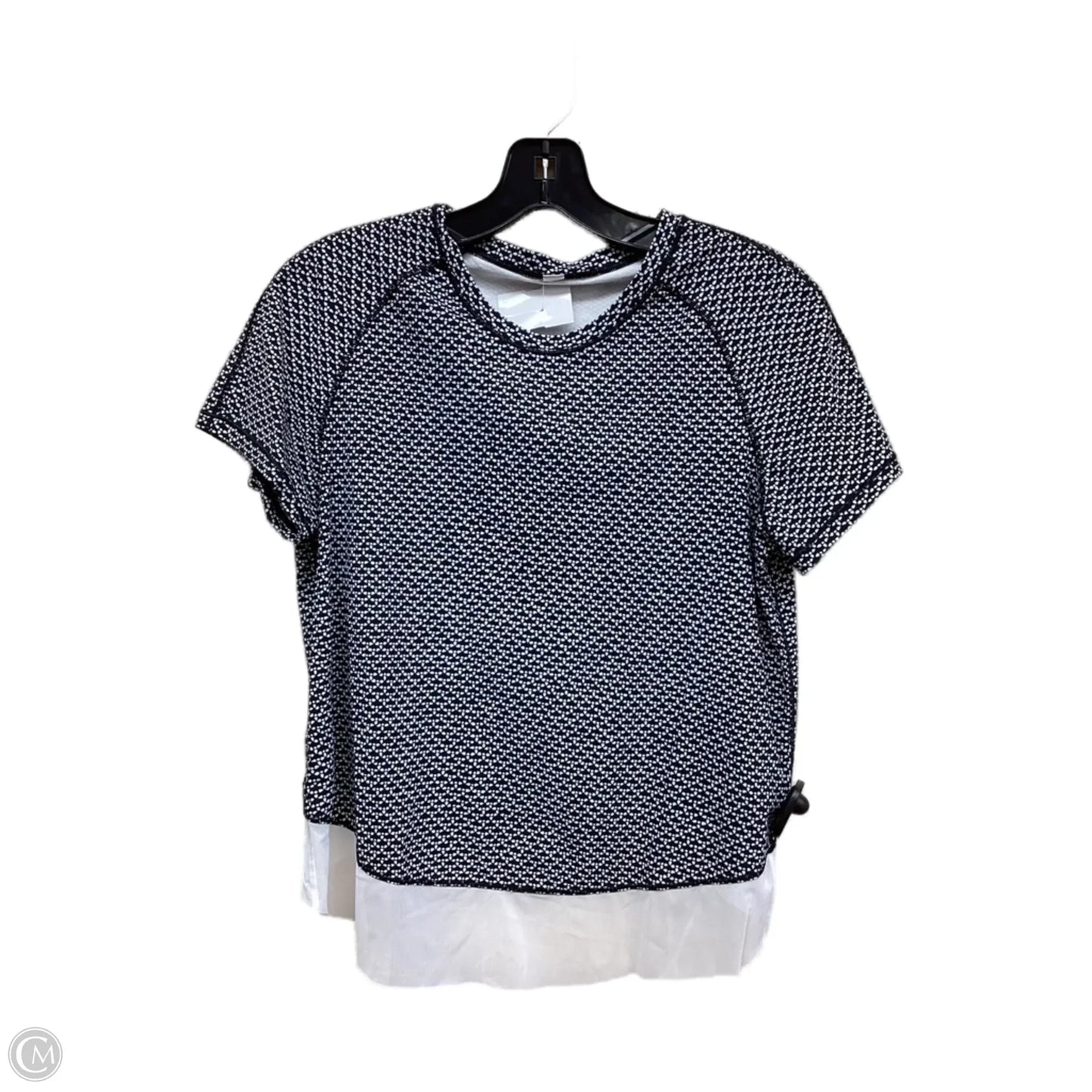 Athletic Top Short Sleeve By Lululemon In Black & White