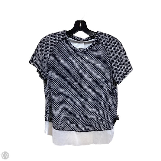 Athletic Top Short Sleeve By Lululemon In Black & White