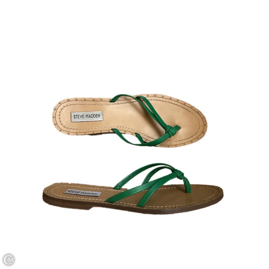 Sandals Flats By Steve Madden In Green, Size: 7