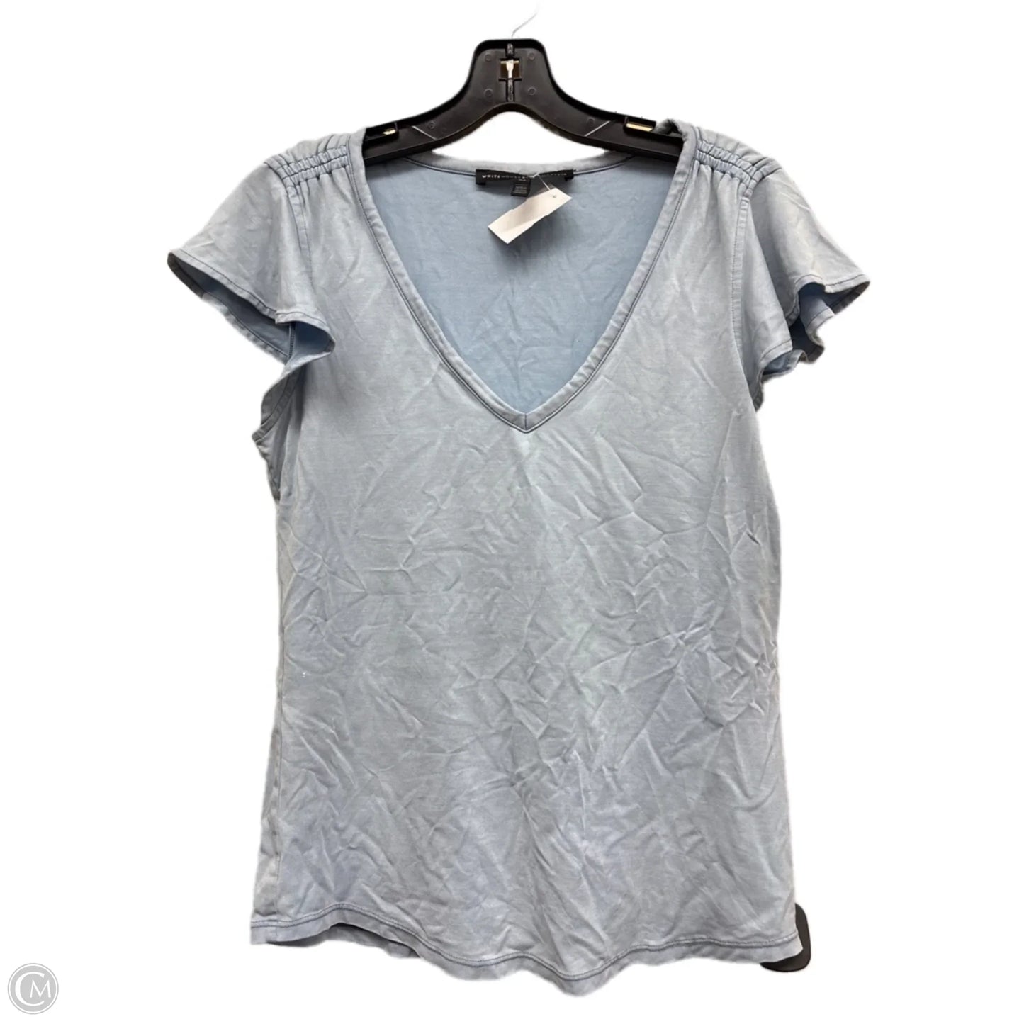 Top Short Sleeve By White House Black Market In Blue, Size: Xs