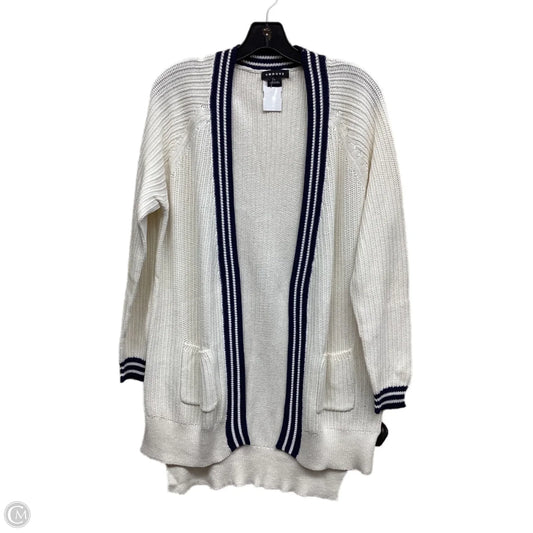 Sweater Cardigan By Trouve In Blue & White, Size: S