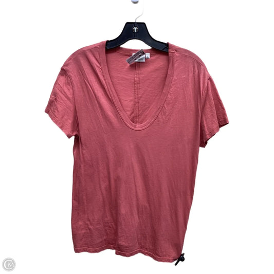 Top Short Sleeve By Adriano Goldschmied In Coral, Size: S