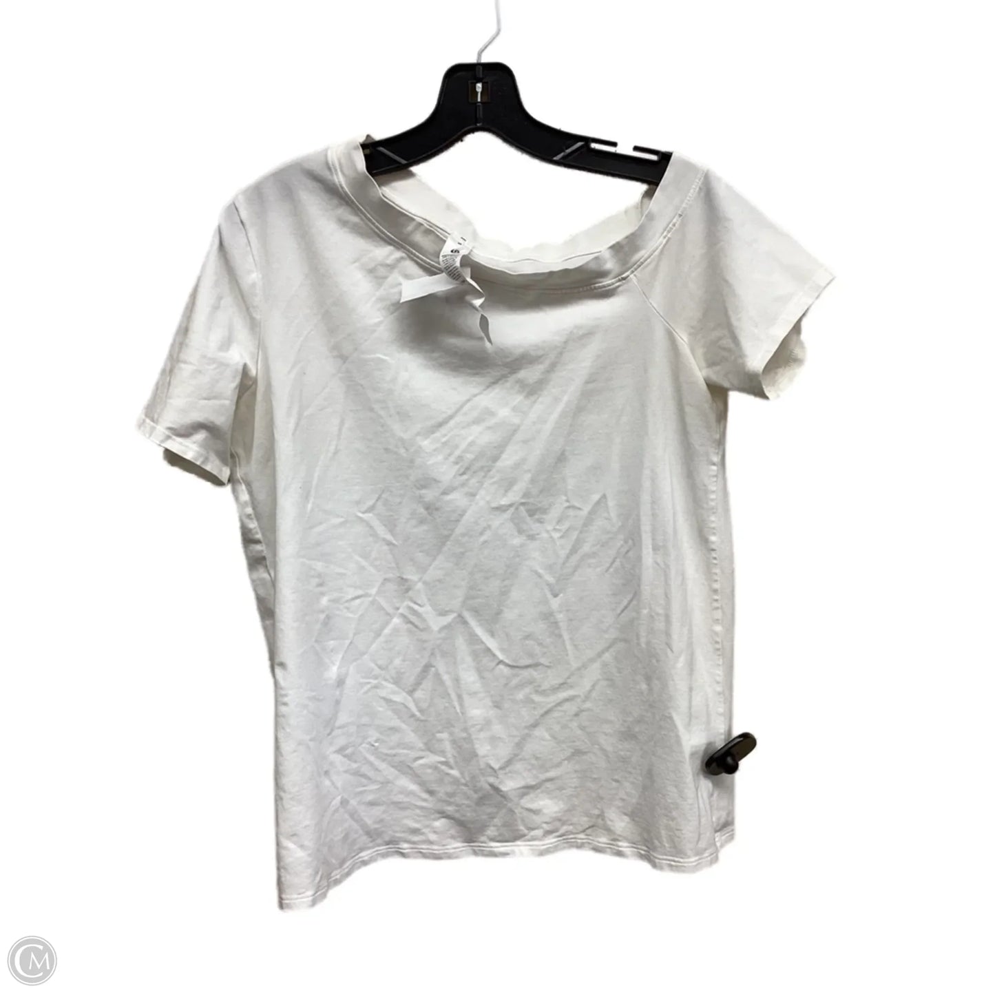 Athletic Top Short Sleeve By Lululemon In White, Size: M