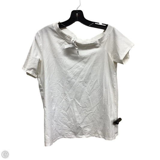 Athletic Top Short Sleeve By Lululemon In White, Size: M