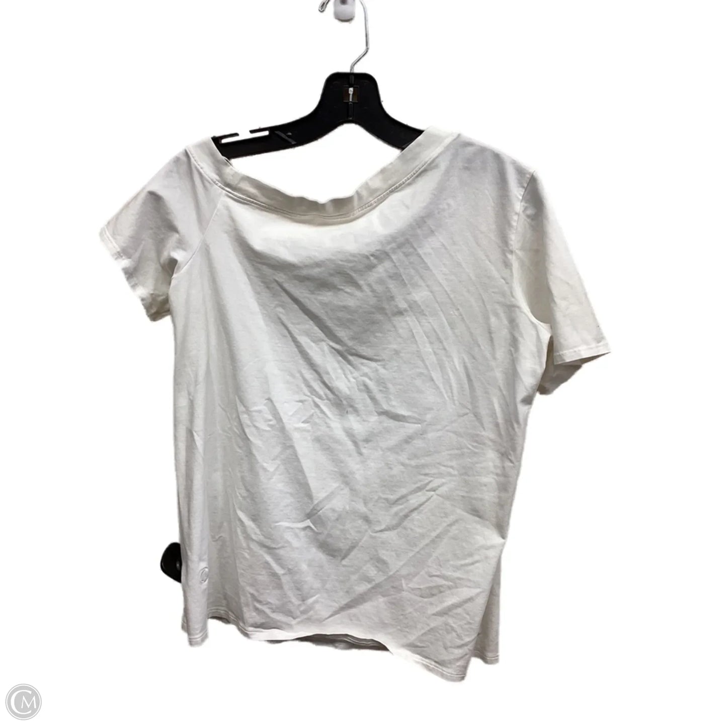 Athletic Top Short Sleeve By Lululemon In White, Size: M