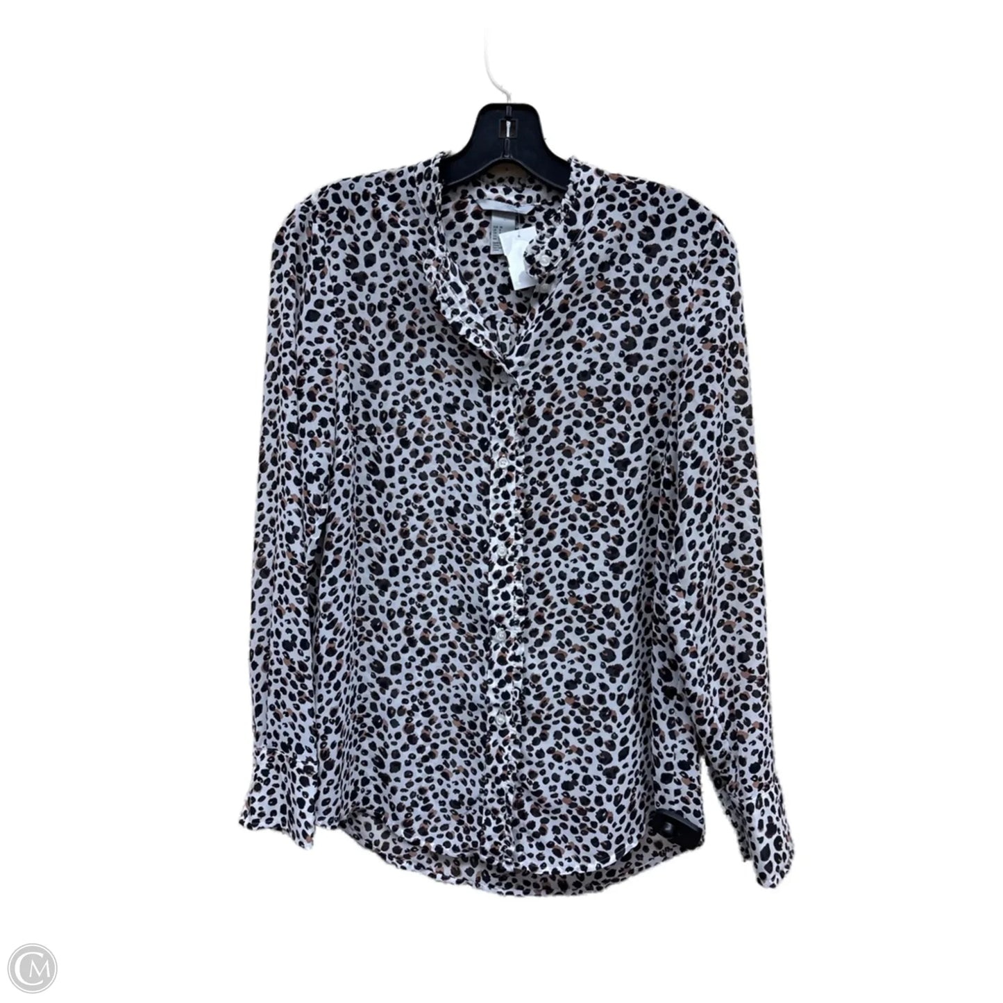 Top Long Sleeve By H&m In Animal Print, Size: M