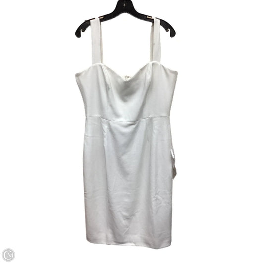 Dress Casual Short By Dress The Population In White, Size: Xxl