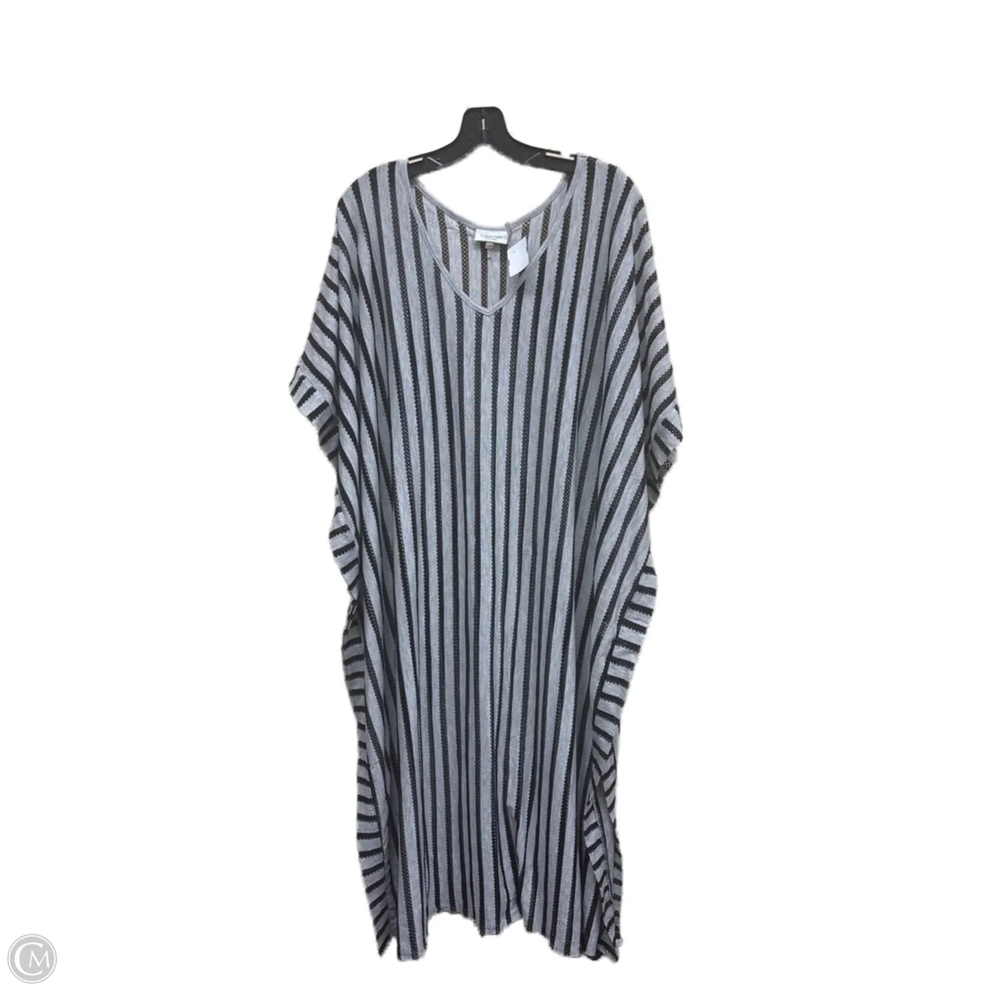 Swimwear Cover-up By Calvin Klein In Black & Grey, Size: Osfm