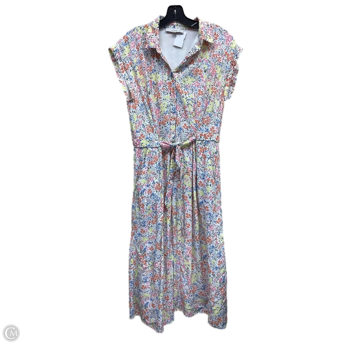 Dress Casual Maxi By Loft In Floral Print, Size: 10