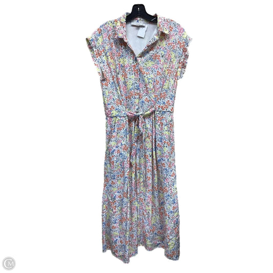 Dress Casual Maxi By Loft In Floral Print, Size: 10