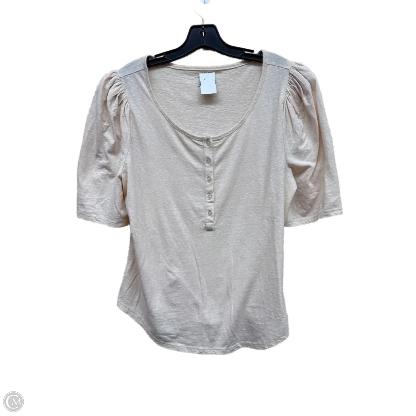 Top Short Sleeve By Anthropologie In Peach, Size: Xl