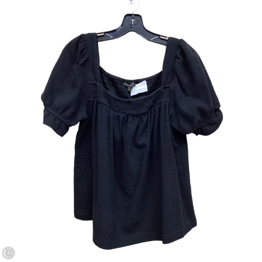 Top Short Sleeve By Current Air In Black, Size: M