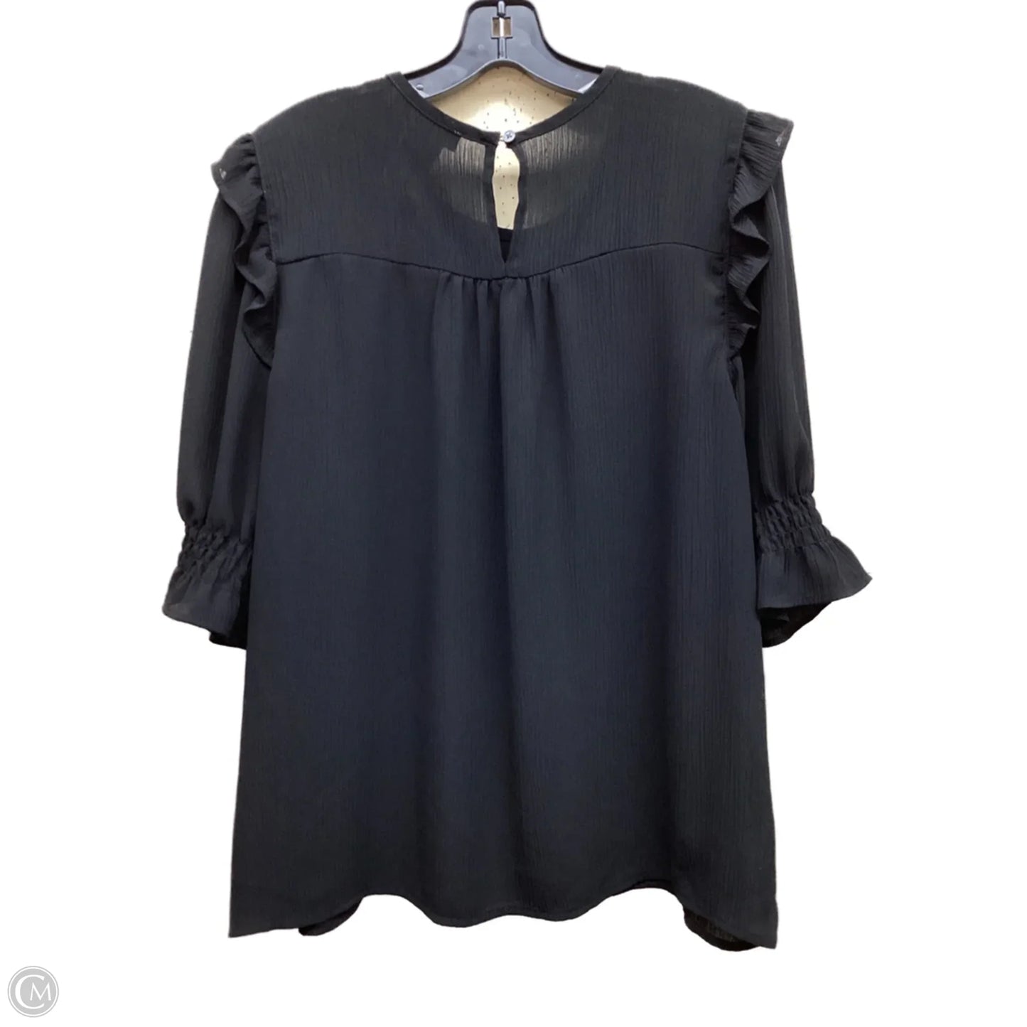 Top Short Sleeve By Loft In Black, Size: Xl