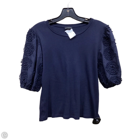 Top Short Sleeve By Ann Taylor In Blue, Size: S