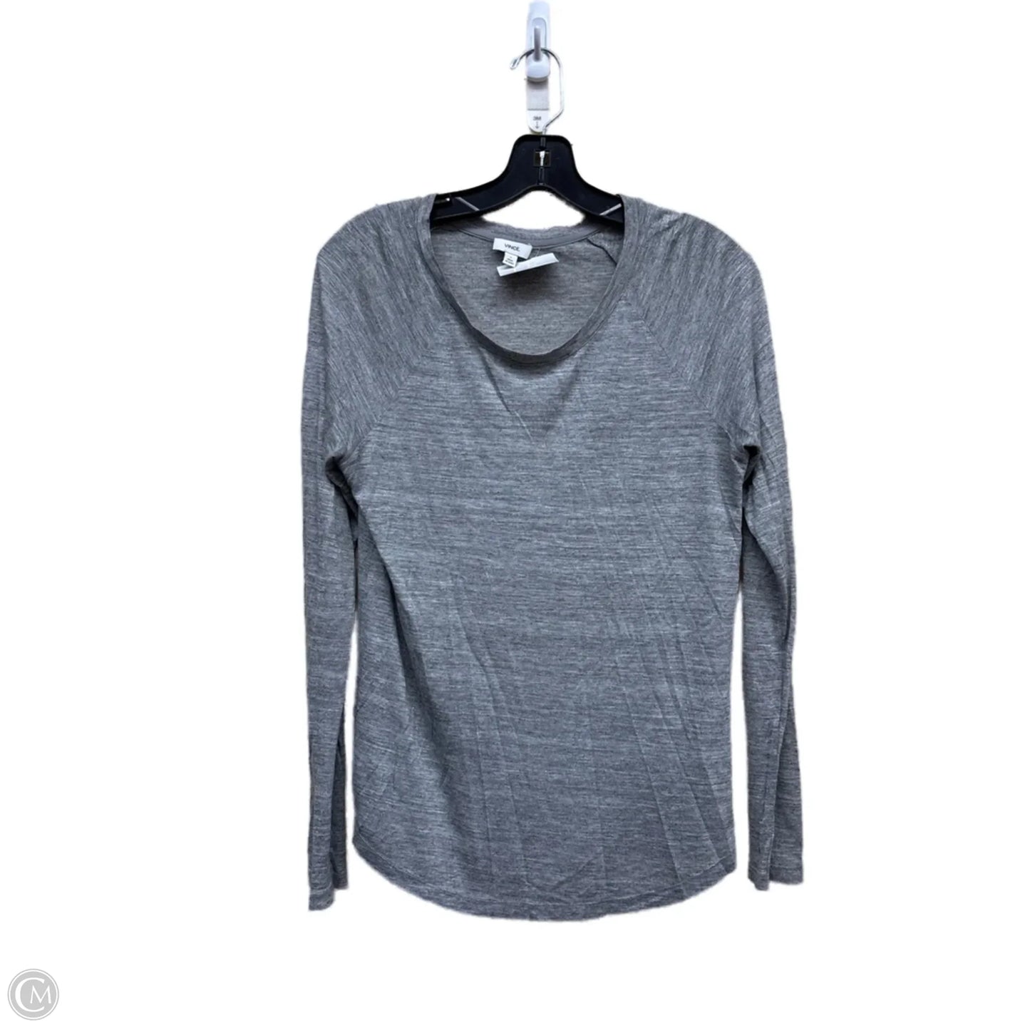 Top Long Sleeve By Vince In Grey, Size: S