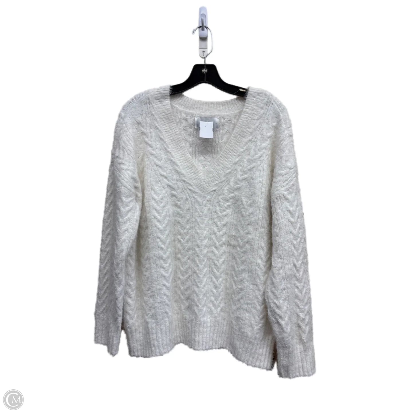 Sweater By Lucky Brand In White, Size: M