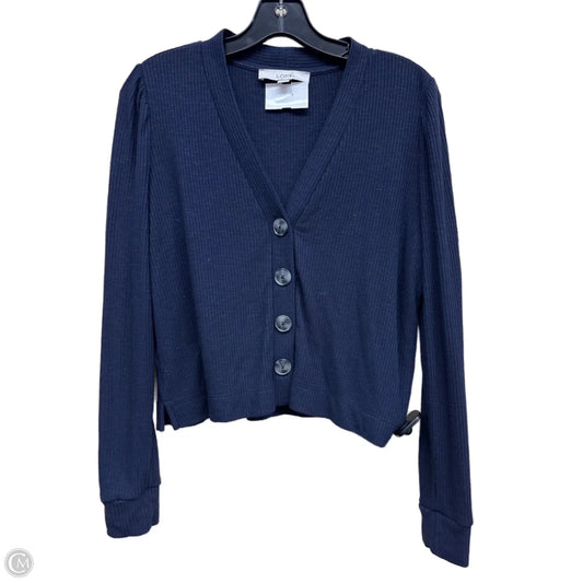 Sweater Cardigan By Loft In Blue, Size: S