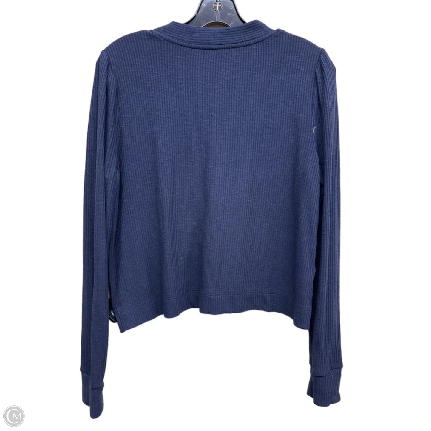 Sweater Cardigan By Loft In Blue, Size: S