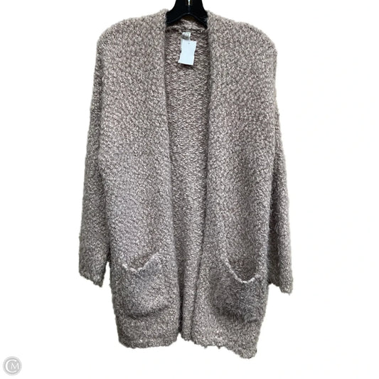 Sweater Cardigan By Dreamers In Tan, Size: S