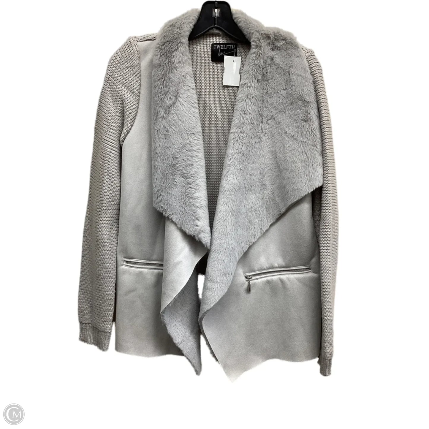 Sweater Cardigan By Clothes Mentor In Grey, Size: M